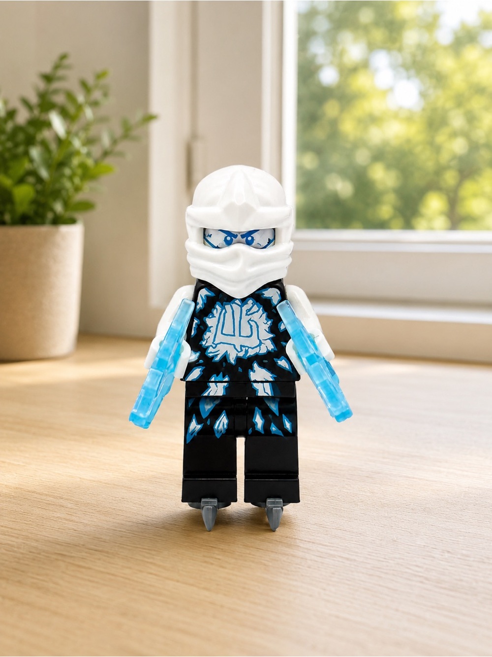LEGO Ninjago Airjitzu Zane Possession Minifigure njo0159 with Weapons/Skates